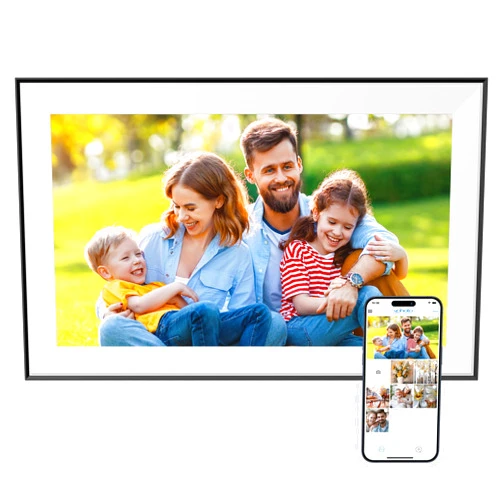 Dragon Touch Digital Picture Frame - 15.6 Inch WiFi Large Digital Photo Frame with 32GB Storage, FHD Touch Screen, Easy Setup to Share Photos or Videos Remotely via Vphoto App from Anywhere