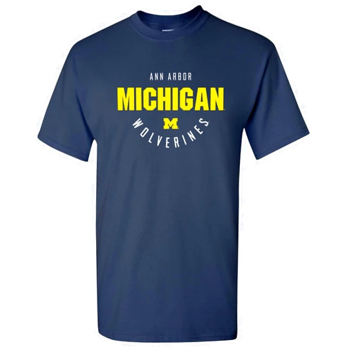 UGP Campus Apparel NCAA Inverted Arch, Team Color T Shirt, College, University