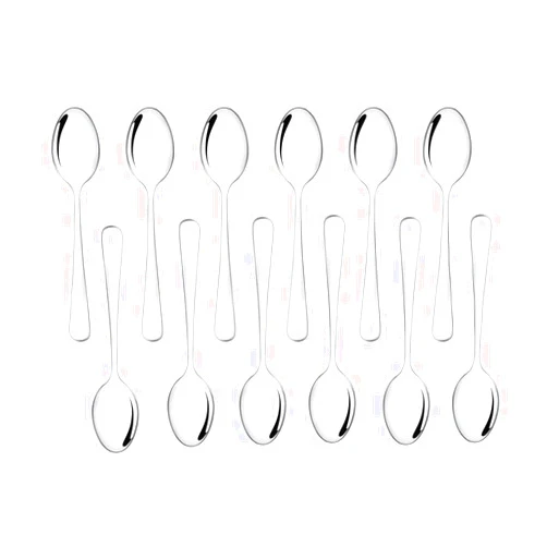 YYZP Tiny Spoons Set of 12, Small Coffee Spoons Mini Stainless Steel Spoons for Dessert, Appetizer,Ice Cream (4 inch)