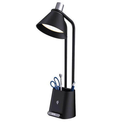 Moorefield LED Desk Lamp with 3 Brightness Levels, Dimmable Touch Control, Wireless Charging Port for Phones