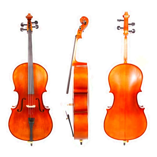 WUQIMUSC Acoustic Cello 1/2 size Cello Instruments Spruce top Maple back Handmade Cello for Students&Beginners&Adults&Kids Professional Cello Kit with Portable Padded Bag, Bow, Rosin