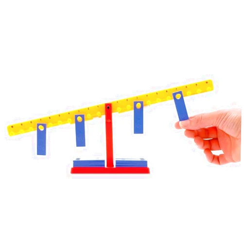 hand2mind Mini Student Number Balance Beam Classroom Kit, Student Math Balance, Balance Scale for Classroom, Math Manipulatives Middle School, Weighted Balance Scale for Kids Learning (Set of 15)​