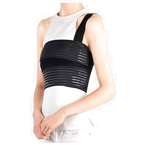 Solmyr Broken Rib Brace, Rib and Chest Binder Belt for Men and Women, Rib Cage Protector Wrap Rib Belt for Sore or Bruised Ribs Support, Broken Sternum, Dislocated Ribs Protection, Pulled Muscle Pain