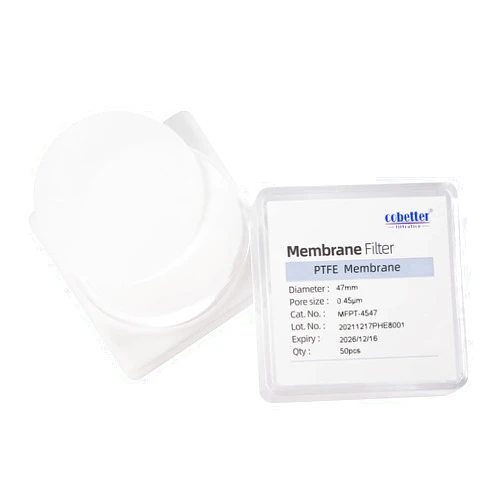 COBETTER 100 PCS PTFE Disc Membrane Filters Hydrophobic 47mm 0.1µm Pore Size