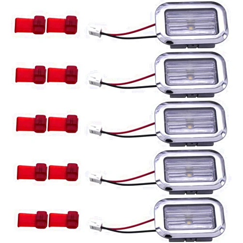QPCRAP 5Packs W11462342 Refrigerator LED Light Module Fit for Whirlpool Jenn-Air KitchenAid for Kenmore Refrigerator Freezer Fridge Light Replaces W10607479 W10843339 W10908166 AP6989197 PS16218086