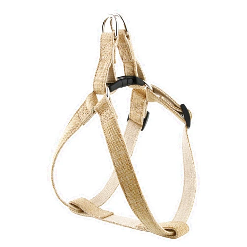 Pypyfulaboo Cat Harness for Walking Escape Proof Linen Fabric Adjustable Pet Vest Harness Comfortable Soft Lightweight Harness for Cats and Dogs Flaxen M