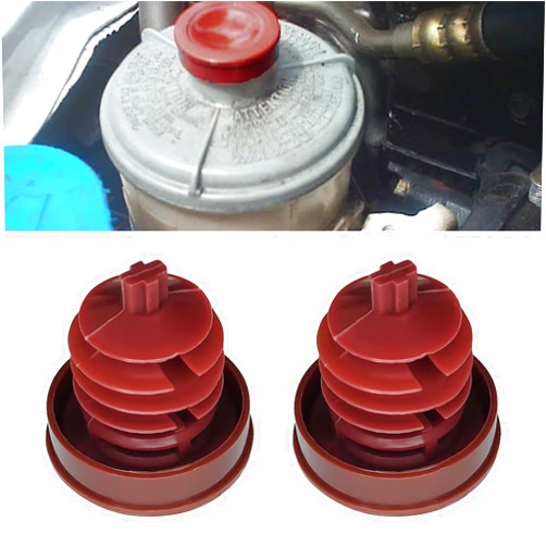Tobenbone 2 PCS Automobile Power Steering Pump, Power Steering Cap Replacement OEM#53697-SB3-952, Reservoir Cap Plug Cover Compatible with Honda Acura, Odyssey, Civic CRV (Red)