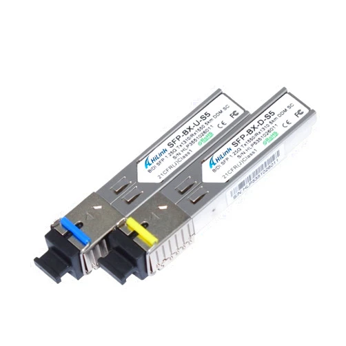 CIZVVEOC 1000BASE-BX Single Fiber 1G BiDi Mini GBIC LC/SC 1.25G 1310nm/1550nm 5km WDM SFP (Color : 10pairs SC Connector)