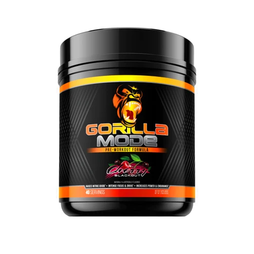 Gorilla Mind Gorilla Mode Pre Workout - Massive Pumps · Laser Focus · Energy · Power - L-Citrulline, Creatine, L-Tyrosine, Betaine, Hydroprime®, Alpha-GPC, 400mg Caffeine, Huperzine A - 812g (Cherry)