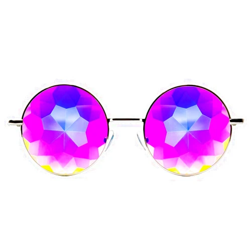 GloFX Imagine Kaleidoscope Glasses - Metal Frame - Rainbow Diffraction Rave EDM Festival