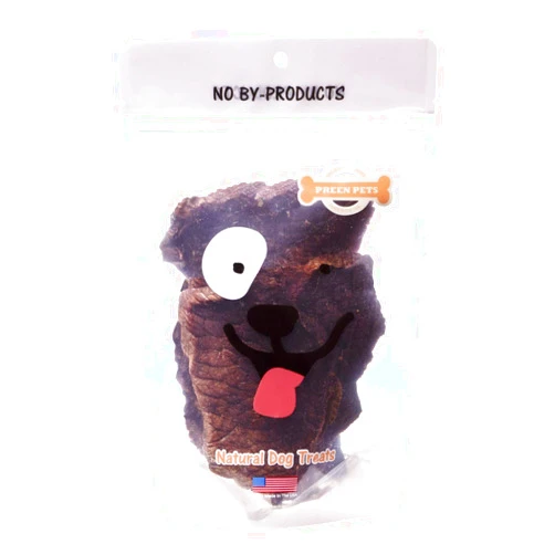 Preen Pets Beef Jerky Dog Treats - 100% Lean USA Sirloin Beef (4 oz)