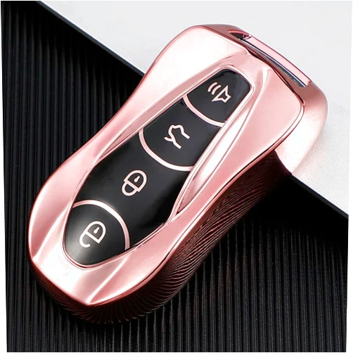 Generic TPU Car Key Case Cover Shell Fob Holder, for Geely Azkarra FY11 Atlas Pro Emgrand GS X6 SUV EC7 Boyue PRO Accessories