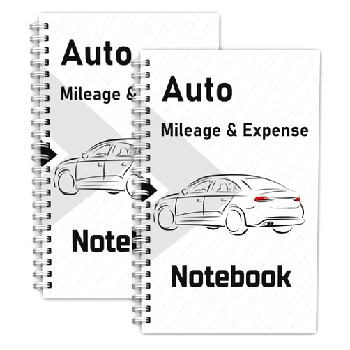 INKNOTE 2 Pcs Auto Mileage Log Book Gas Mileage Log Book for car Expense Record Notebook for Business Driving Small Business Bookkeeping 7.87 x 5inch