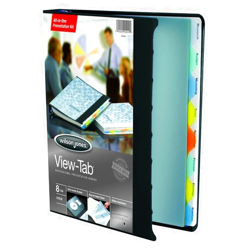 Wilson Jones 55095 View-Tab Presentation Round Ring View Binder w/Tabs, 1