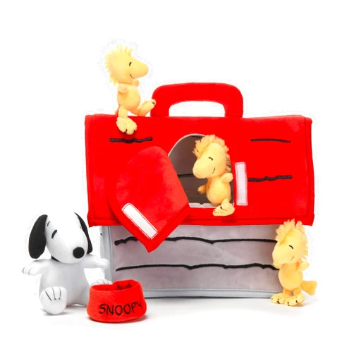 Lambs & Ivy Classic Snoopy Interactive Plush Doghouse with 5 Stuffed Animal Toys