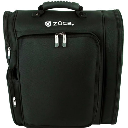 Zuca Artist Backpack - Black, Durable & Spill-Resistant Professional MakeUp Artist Bag, Dual Vinyl-Lined Pouches for Secure, Organized MakeUp Supply Storage