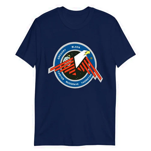 JG Infinite Space Shuttle Discovery Mission STS 33 Astronaut Patch Short-Sleeve Unisex T-Shirt