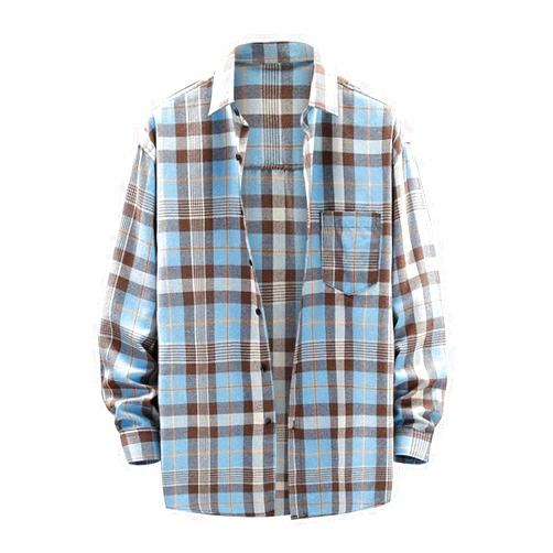 Generic Quilted Lined Flannel Shirt Jacket for Men Lightweight Breathable Long Sleeve Lapel Sherpa Jackets with Hood for Men