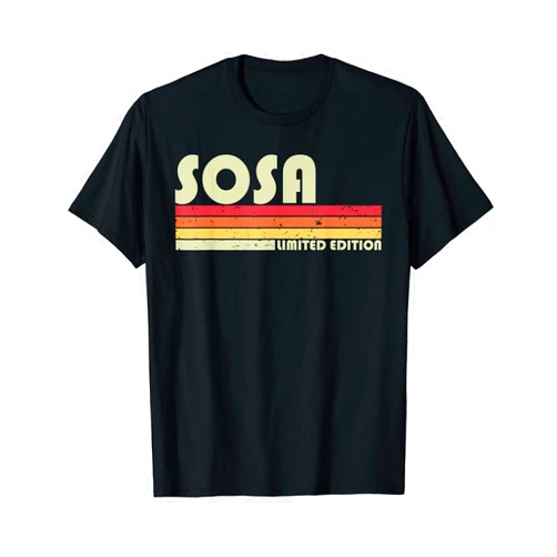 Customized Last Name Gifts Family Christmas Team SOSA Surname Funny Retro Vintage 80s 90s Birthday Reunion T-Shirt