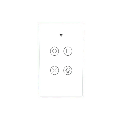 XJRJ Tuya Smart WiFi RF Glass Panel Curtain Light Touch Switch - Smart Life App Remote Control Voice Control 1 PC White