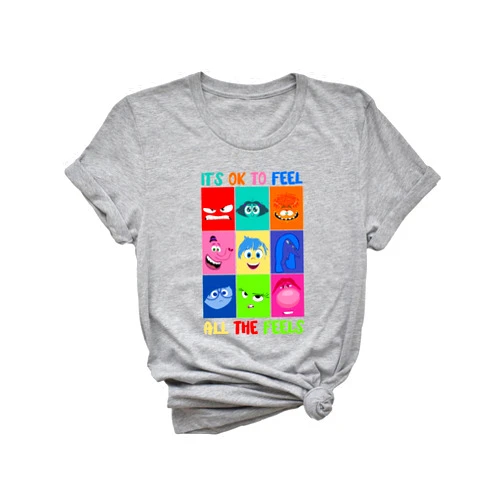 Handmade Inside Out It's Okay To Feel All The Feels Shirt, Mental Health shirt, Inclusion Shirt, Speech Therapy Shirt, Inside Out Christmas Gift Shirt, Emotions Inside Out Shirt, Funny Inside Out Shirt, BCBA Shirt