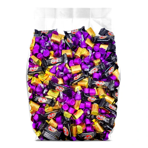 Yummy Chew Halloween Hershey Dark Chocolate Candy Assortment - 2lb Bulk Halloween Candy Variety Pack - Assorted Dark Chocolate Miniatures - Individually Wrapped Dark Chocolate Kisses, Rolo, KitKat, and Nuggets - Trick or Treat Chocolate Bulk Candy Pack - 2 Pounds of Bulk Dark Chocolate Candy