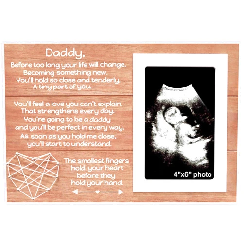 NZY 2026 Father's Day Present for Daddy,New Dad Gift,Become a Father,Pregnancy Announcement Presents,You're Going to be a Daddy,New Baby Sonogram Presents,Love at First Sign,Picture Frame Photo Frame