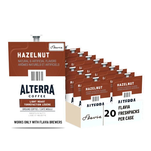 Mars Drinks ALTERRA Coffee Hazelnut Single Serve Freshpacks for MARS DRINKS FLAVIA Brewer, 20 Packets