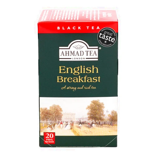 Ahmad Tea Black Tea, English Breakfast Teabags, 20 ct (Pack of 6) - Caffeinated & Sugar-Free