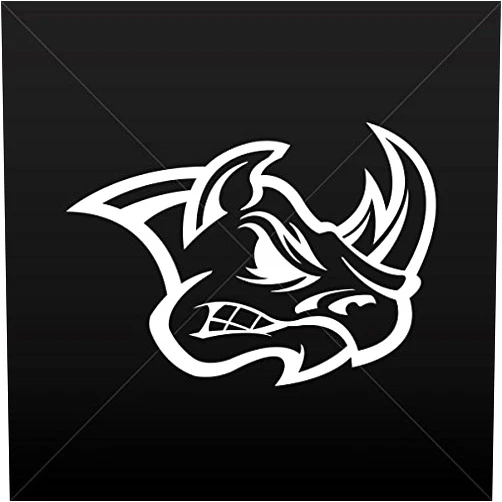 Animals Earth Various sizes Stickers Decal Rhino Head Decor Motorbike Bicycle Vehicle at White (4 X 2.80 Inches)