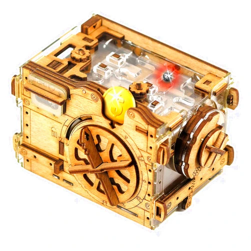 iDventure A-Maze-ing Safe - Marble Run Money Puzzle Box - Tricky Gift Packaging - 3D Puzzle for Adults - Escape Room Game - Brain Teaser - Birthday Gift Gadget for Men and Women - Treasure Box