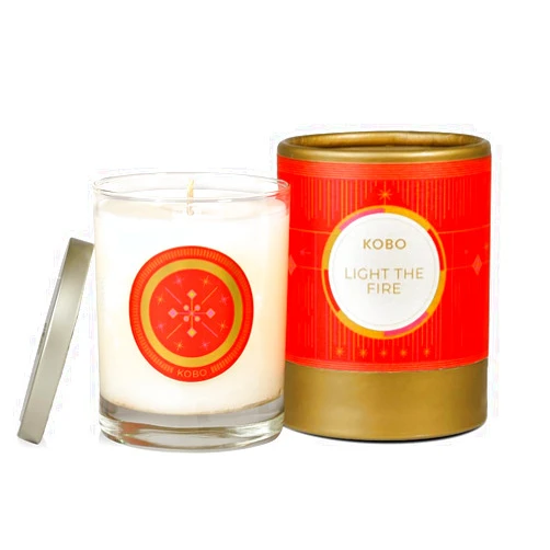KOBO Light The Fire Scented Candle (2.3 oz) | Holiday Collection - Paperie, 100% Pure Soy Wax Candles | Hand-Poured in USA | 20 Hour Burn | Christmas Scented Candles for Home