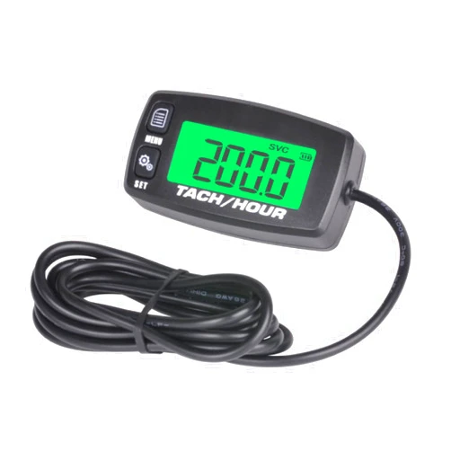Runleader Digital Maintenance Tach/Hour Meter,Battery Replacement for Small Gas Engine,Used on Riding Lawn Tractor Generator Compressor Chainsaws Outboard Motor Pressure Washers