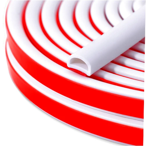 Benory 【New Upgrade】 Silicone Weather Stripping Door Seal, 19.7 Feet Self Adhesive D-Shaped Door Weather Stripping for Door & Window, Seals Large Gap