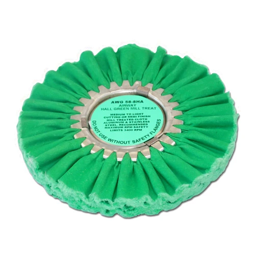 Zephyr Custom Polishing Products Airway Buffing Wheels for Industrial Polishers, Big Rigs and Lifted Trucks. Made in The U.S.A.(Color - Green)