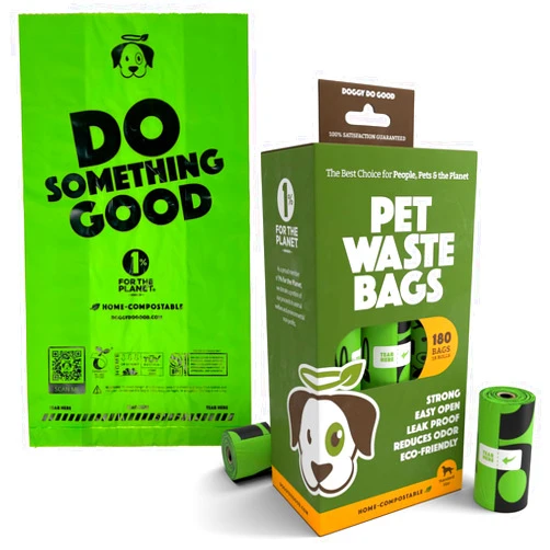 Doggy Do Good Poop Bags | Dog Waste Bags | Unscented, USDA Certified Biobased, Thick & Leak Proof, Easy Open | Standard Size | 180 Count