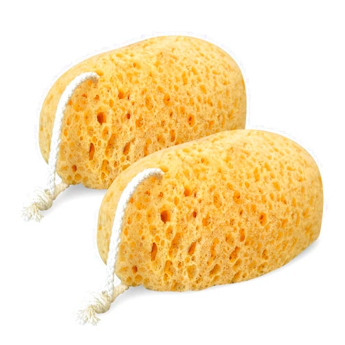 MainBasics Bath Sponge, Exfoliating Body Sponge Large & Soft Shower Sponge, Foam Loofah - 2 Pack