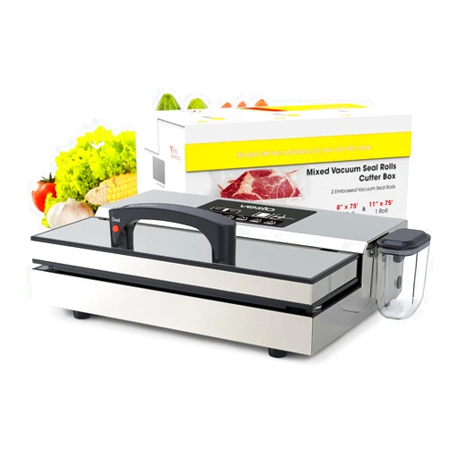 V Vesta Precision Vesta Precision Vac'n Seal Pro I Vacuum Sealer - Smart Seal Design, Full Speed Operation, Effortless Heavy Workload, Patented Cutter Box Bags, Designed and Serviced in USA