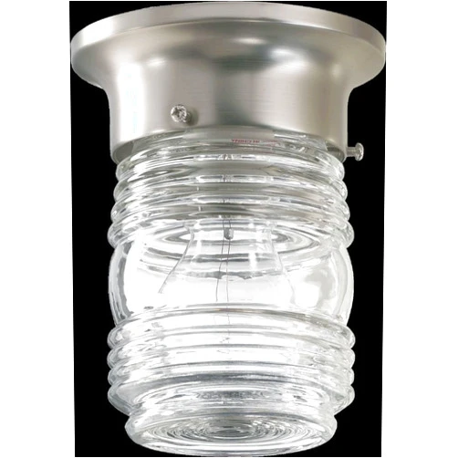 Quorum International 3009-3-65 1 Light Ceiling Flush Mount in Satin Nickel,