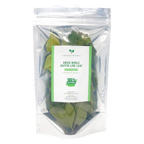 Alanya Aroma Dried Kaffir Lime Leaves, 0.5 Oz, Grown in California