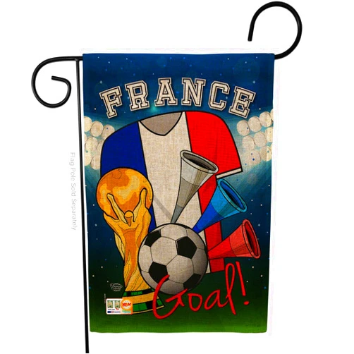 Ornament Collection World Cup French Flags Burlap Banner Home Decor Wall Art Patio Lawn Front Porch Room Decorations Outdoor Tapestry Yard Sign FIFA Soccer Gifts Sports Fan Party Trophy Game Football Goal Made In USA