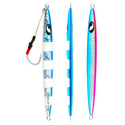 OCEAN CAT Saltwater Jigs Speed Slow Jigging Pitching Lures Vertical Artificial Jigs Lead Metal Flat Fishing Baits Lure