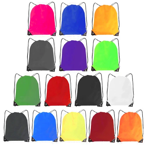 Dazarey Drawstring Backpack Bulk,15 PCS Drawstring Bags Draw String Sports Bag,Cinch Bags Nylon Drawstring Sackpack for Men Women Gym