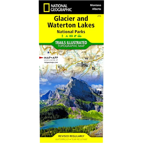 By National Geographic Maps - Trails Illustrated (Author) Glacier and Waterton Lakes National Parks Map (National Geographic Trails Illustrated Map, 215)