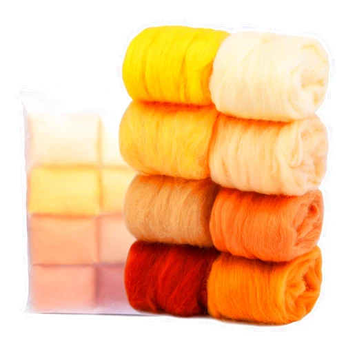 WONVOC 2.82oz Needle Felting Wool, 80 g Nature Wool Roving Yarn, Needle Felting Wool Bulk, Hand Spinning Wool Roving Wool Yarn for DIY Craft Materials and Felting Wool Craftsmen, 10g/Color (Autumn)