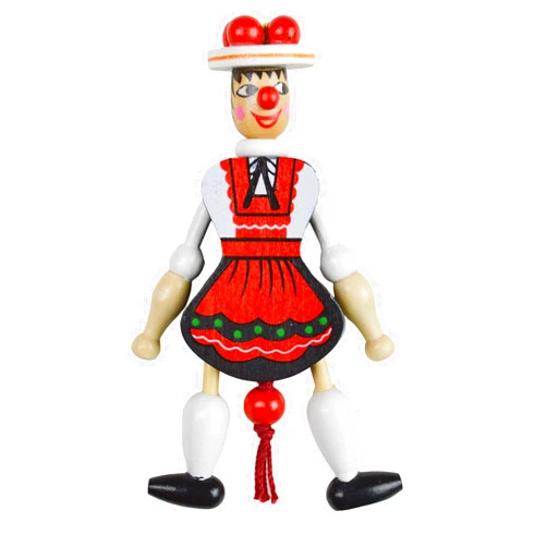 Essence of Europe Gifts E.H.G Bavarian Girl Wood Jumping Jack Toy