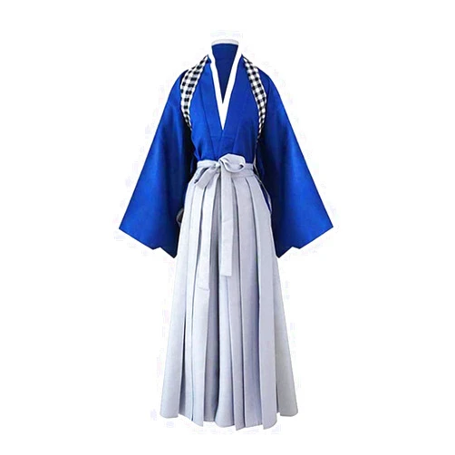 DJF Men's Kendo Hakama Aikido Japanese Samurai Costume Judo Martial Arts Uniform