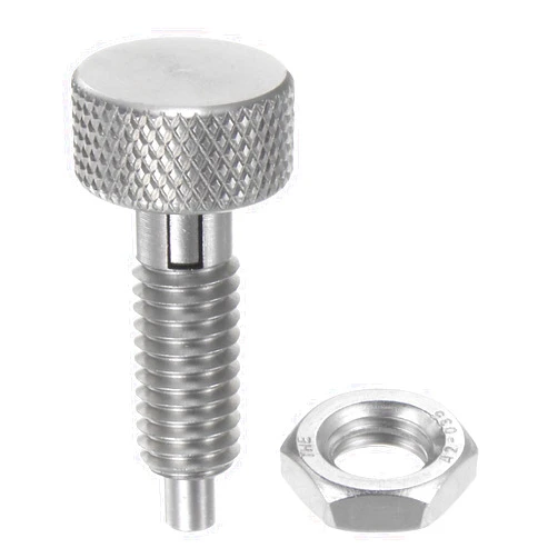 HARFINGTON Spring Plunger with Knurled Handle M8x1.25 Pin Dia.4mm Retractable Release Pins Stainless Steel Non-Locking Retractable Index Plunger for Industrial Equipment Location Pin