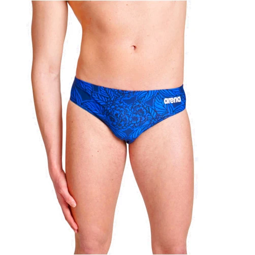 ARENA Men's Hydrangea Bouquet Swim Briefs - Athletic Training Swimwear for Men Competition and Racing Swimsuit