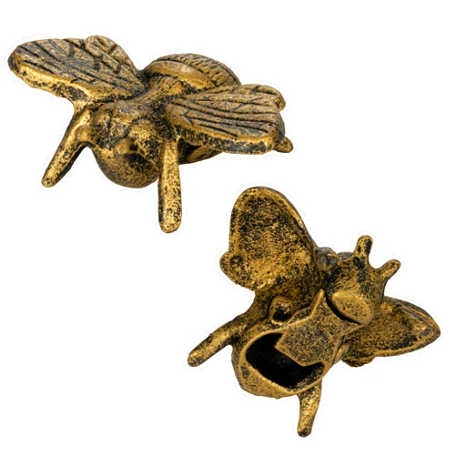 Creative Co-Op Distressed Cast Metal Bee Bottle Opener, Gold